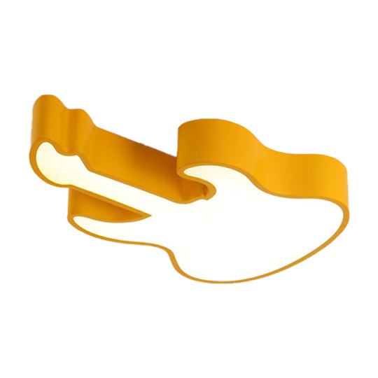 Modern Red/Yellow/Green Led Guitar Ceiling Light For Living Room