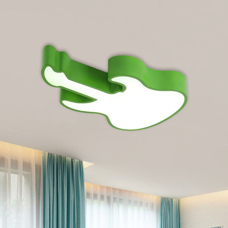 Modern Red/Yellow/Green Led Guitar Ceiling Light For Living Room