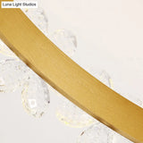 19.5’/29’ Petal Crystal Led Ceiling Mounted Fixture - Gold Flush Mount Lighting In Warm/White/3