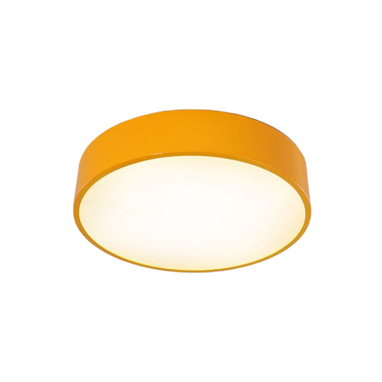 Children’s Led Ceiling Flushmount In Fun Colors: Circular Acrylic Fixture