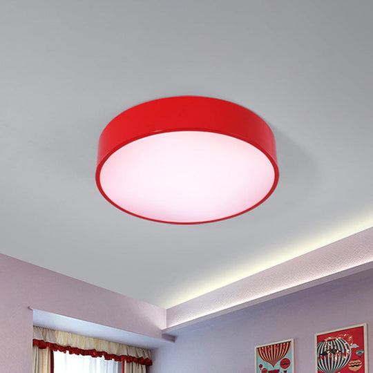 Children’s Led Ceiling Flushmount In Fun Colors: Circular Acrylic Fixture