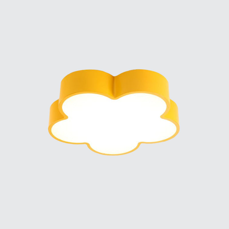 Children’s Acrylic Led Flush Mount Lamp - Fun Flower Design For Kindergarten Ceiling Light In