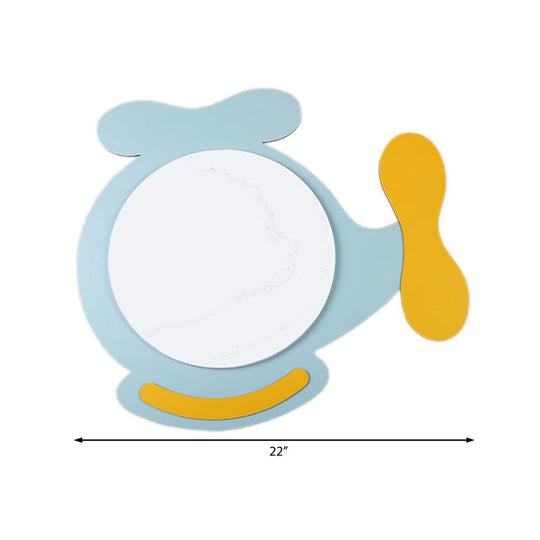 Childrens Led Ceiling Mount Light With Wooden Cartoon Pattern - Ideal For Kindergarten