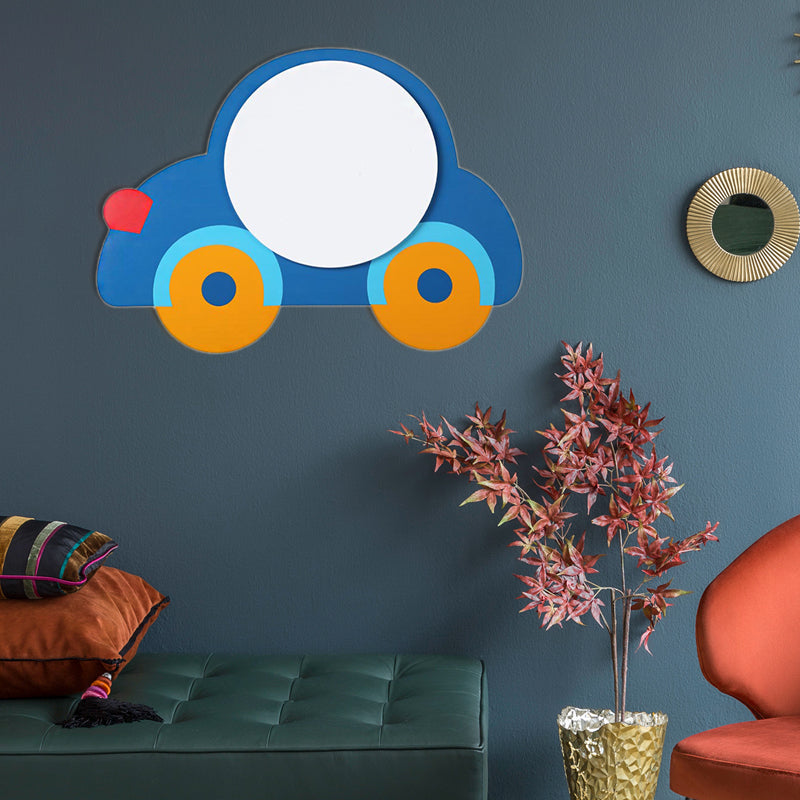 Childrens Led Ceiling Mount Light With Wooden Cartoon Pattern - Ideal For Kindergarten Sky Blue