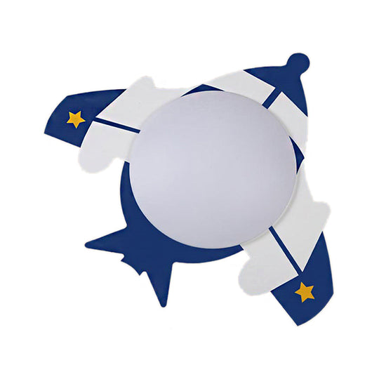 Children’s Led Ceiling Mount Light With Wooden Cartoon Pattern - Ideal For Kindergarten