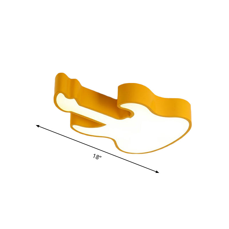 Guitar Baby Led Ceiling Light For Kids’ Bedroom - Acrylic Mount Fixture