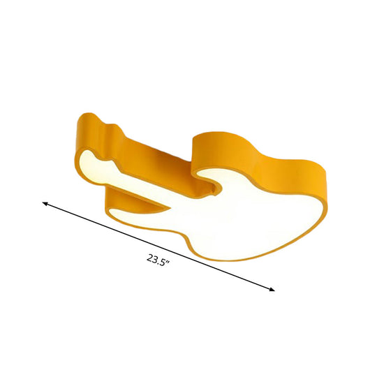 Guitar Baby Led Ceiling Light For Kids’ Bedroom - Acrylic Mount Fixture