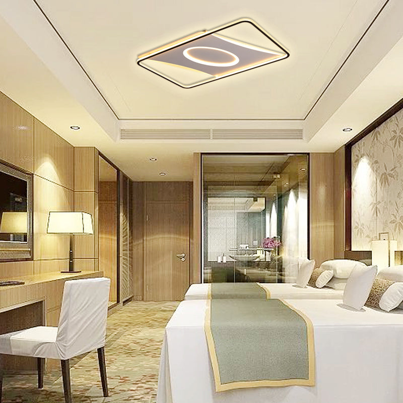 Square Nordic Flush Mount Light With Integrated Led And Warm/White Options 16 - 35.5’ Widths