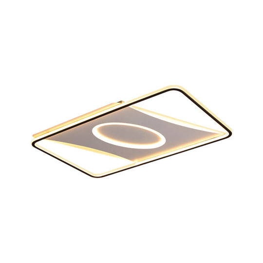 Square Nordic Flush Mount Light With Integrated Led And Warm/White Options 16 - 35.5’ Widths