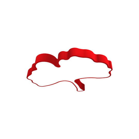 Ginkgo Leaf Led Ceiling Light In Macaron Metal Red/Yellow/Blue - Nursery Flush Mount 23.5’/31.5’ W