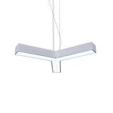 Modern Y-Shaped Gymnasium Led Ceiling Lamp In Black/White 14/18/24.5 W White / 14