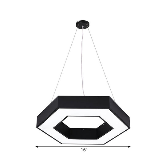 Nordic Hanging Ceiling Light: Honeycomb Gym Down Pendant In Black Led Iron Design