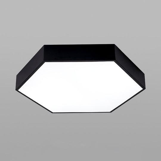 Nordic Hanging Ceiling Light: Honeycomb Gym Down Pendant In Black Led Iron Design