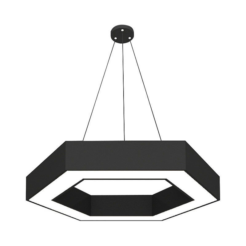 Modern Round Acrylic Led Pendant Light - 18 31.5 39 W Black Ceiling Lamp For Restaurants / A