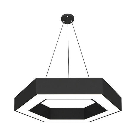 Modern Round Acrylic Led Pendant Light - 18 31.5 39 W Black Ceiling Lamp For Restaurants / A