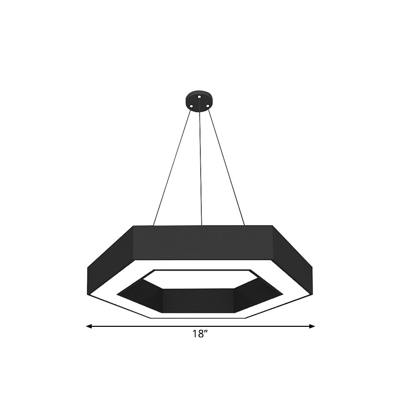 Simple Style Round Acrylic Pendant Light W/Led - Black Suspension Lamp For Restaurant