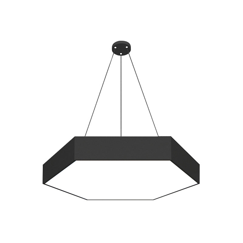 Modern Round Acrylic Led Pendant Light - 18 31.5 39 W Black Ceiling Lamp For Restaurants / B