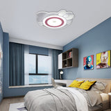 Girl Bedroom Kitten Led Ceiling Light In White And Pink - Adorable Stylish