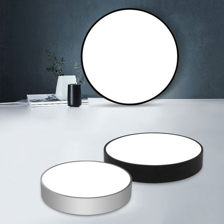 Minimalist Black/White Round Flush Mount Led Ceiling Light - 16/23.5/31.5 Diameter