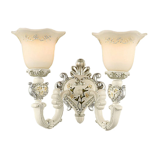Vintage Milky Glass Sconce Lamp - Bloom Sitting Room Wall Lighting