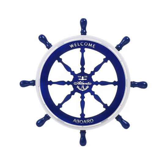 Blue Rudder Design Led Flushmount Ceiling Light For Modern Circular Sleeping Room