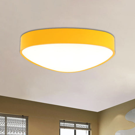 Modern Led Triangle Ceiling Lamp - Red/Blue/Green Acrylic Flush Mount For Hallway