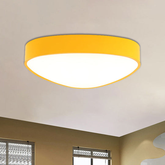 Modern Led Triangle Ceiling Lamp - Red/Blue/Green Acrylic Flush Mount For Hallway