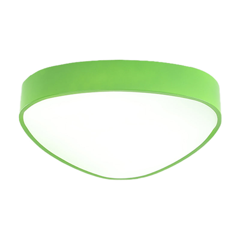 Modern Led Triangle Ceiling Lamp - Red/Blue/Green Acrylic Flush Mount For Hallway