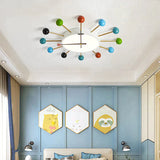 Nordic Personality Macaroon Color Bedroom Led Ceiling Lamp
