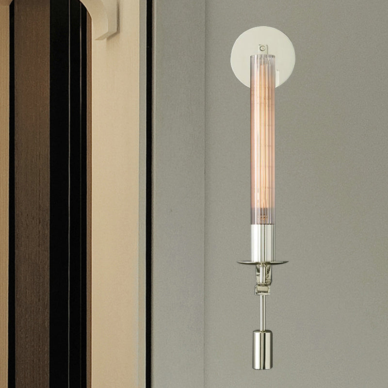 Minimalist Metal Tube Bathroom Wall Mount Light | 1/2-Head Brass/Black/Chrome Sconce Fixture 1 /