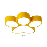 Hallway Home Paw Led Flushmount Ceiling Light - Acrylic Kids Lovely Design