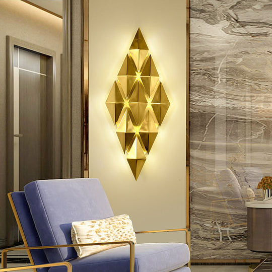 7 & 11 Rhombus Metal Sconce Light - Colonial Style Wall Mounted Fixture