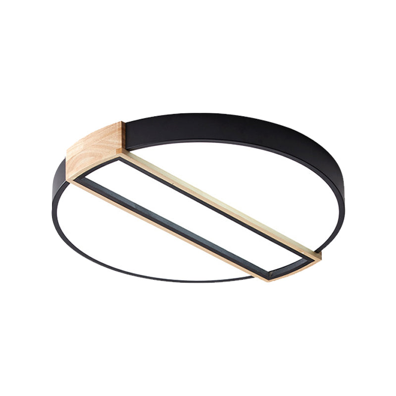 16’/19.5’ Nordic Led Flushmount Ceiling Light - White/Grey/Green Round Acrylic Shade