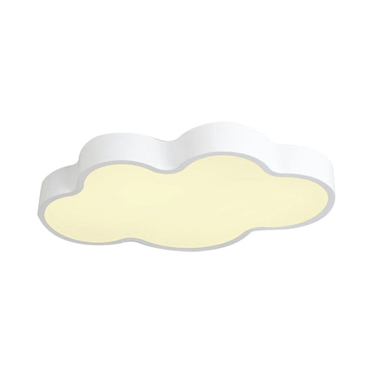 Macaron Cloud Shaped Led Ceiling Light - Acrylic 20.5’/24.5’ Wide White/Blue Ideal For Bedrooms