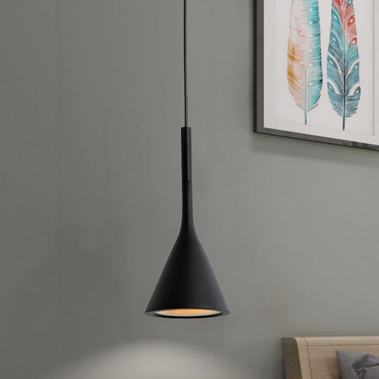 Modern Nordic Style Funnel Kitchen Bar Pendant Light - Red/White/Black