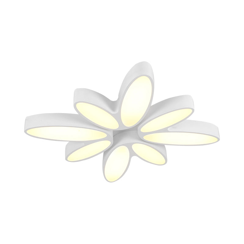 Creative Acrylic Ceiling Lamp For Child’s Bedroom - White 8 - Petal Blossom Design