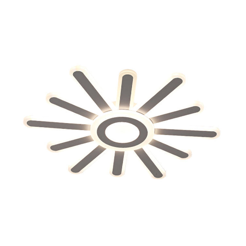 Contemporary Acrylic Led Ceiling Lamp In White For Study Room Hallway