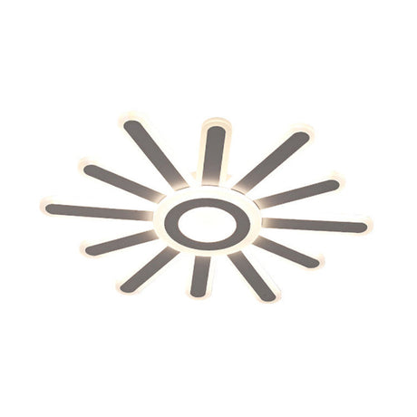 Contemporary Acrylic Led Ceiling Lamp In White For Study Room Hallway