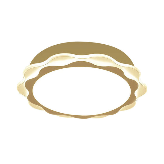 Petite Slim Petal Blossom Flush Led Ceiling Light: Acrylic White Lamp For Kindergarten