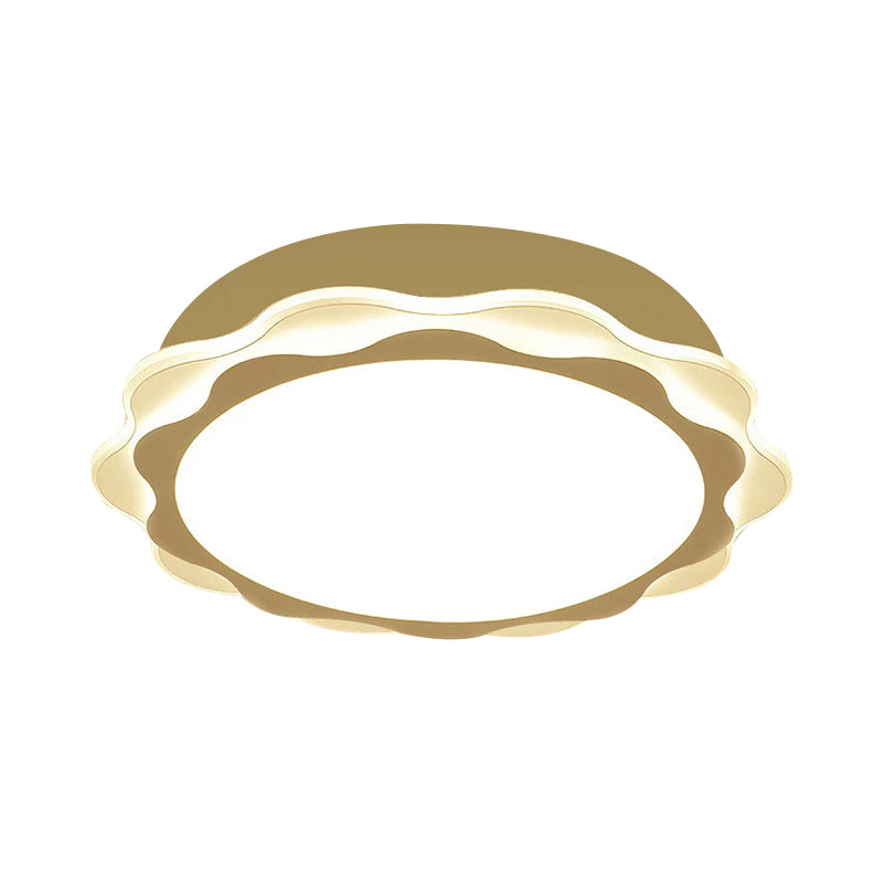 Petite Slim Petal Blossom Flush Led Ceiling Light: Acrylic White Lamp For Kindergarten