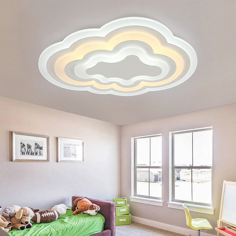 Stylish Cloud Led Ceiling Light For Kindergarten Porch - Simple & Elegant Design White / 19.5’