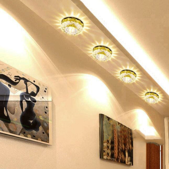 Crystal Floral Flush Mount Ceiling Fixture