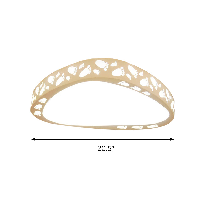 Modern Led Baby Room Ceiling Light - Hollow Triangle Metal Acrylic Fixture