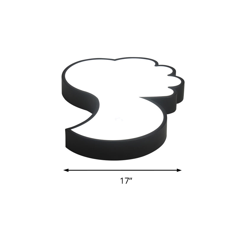 Cute Thumbs-Up Led Ceiling Lamp For Energy-Saving Study Room Lighting