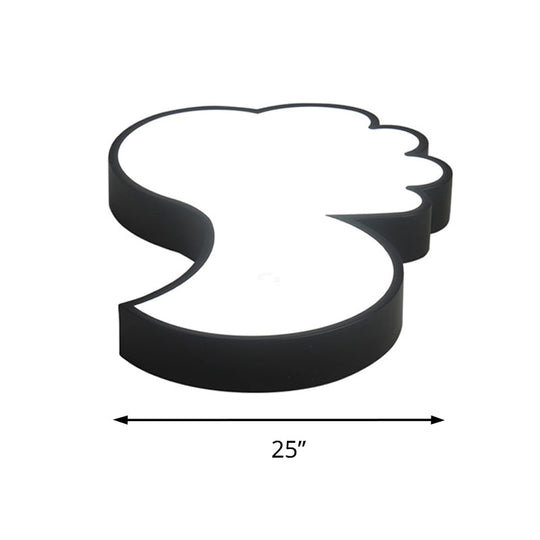 Cute Thumbs-Up Led Ceiling Lamp For Energy-Saving Study Room Lighting