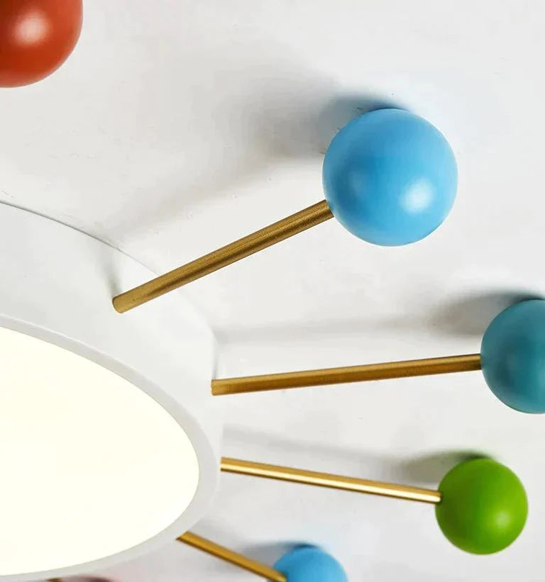 Nordic Personality Macaroon Color Bedroom Led Ceiling Lamp