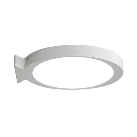 Creative Led Fish Flushmount Ceiling Lamp For Kindergarten Bathrooms - Acrylic Oval Design
