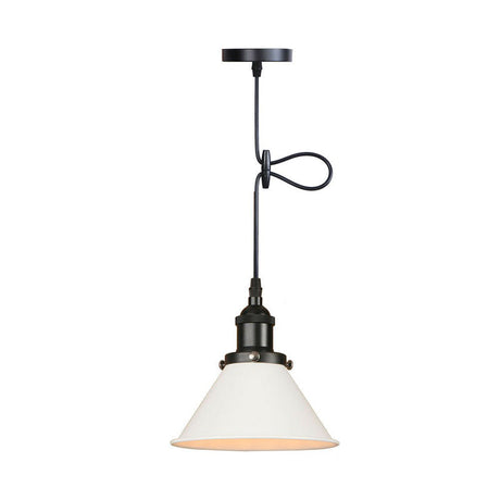 Industrial Cone Pendant Light In Black/Copper/Rust With Cord Grip - Single-Bulb Kitchen Bar Lighting