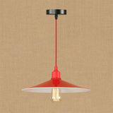 Red Metal Saucer Suspension Pendant Light For Living Room - 1/3-Head Swag Lighting Fixture 1 / A
