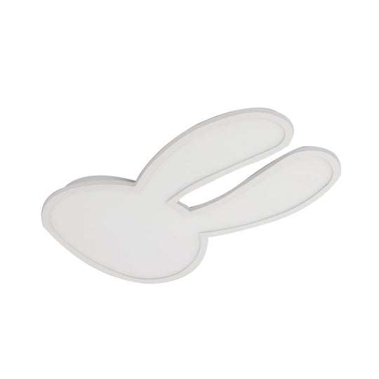 Bunny Ceiling Lamp For Baby Girl’s Room - Acrylic Led Mount Light With Eye-Care Technology